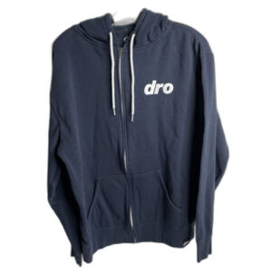 Dro Navy Blue Zip up Sweatshirt Size XLarge Hustle Streetwear Casual